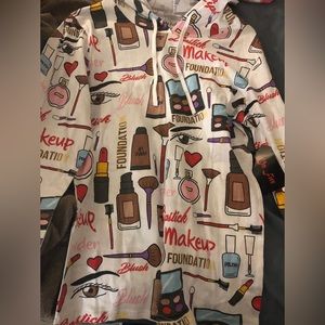 On fire makeup hoodie